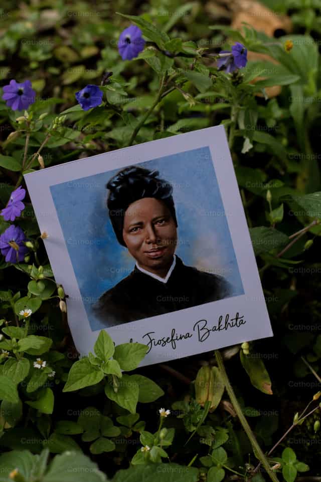 Polaroid /Josefina Bakhita - Images catholiques de stock