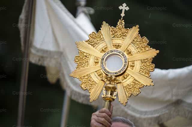 Garde du Saint-Sacrement à la Fête-Dieu - Images catholiques de stock