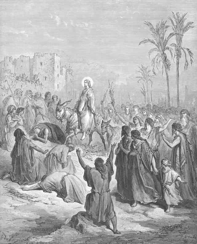 Pagpasok ni Jesus sa Jerusalem - Mga Catholic stock image - Larawan ni Restored Christian Art