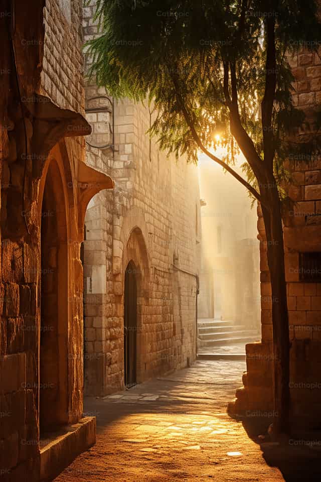 옛 예루살렘 - 가톨릭 스톡 이미지 - 사진 제공 Carolina BR