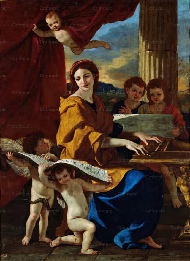 성녀 세실리아 - 가톨릭 스톡 이미지 - 사진 제공 Restored Christian Art
