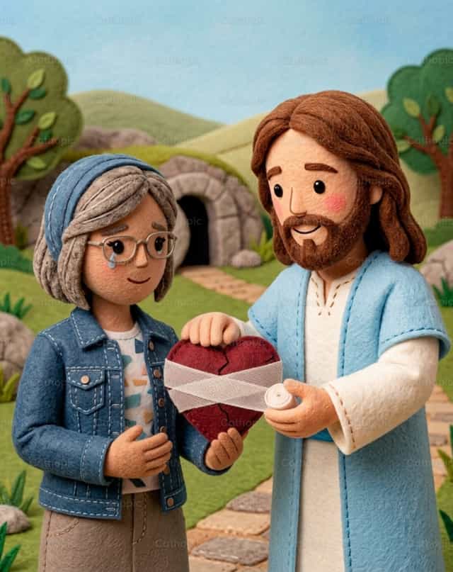 Guérison intérieure avec Jésus - Images catholiques de stock - Photo de Clina CG