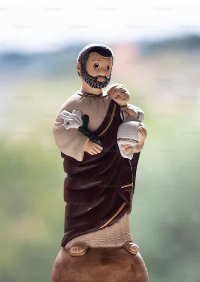 San Giuseppe e il Bambino Gesù - Immagini stock cattoliche