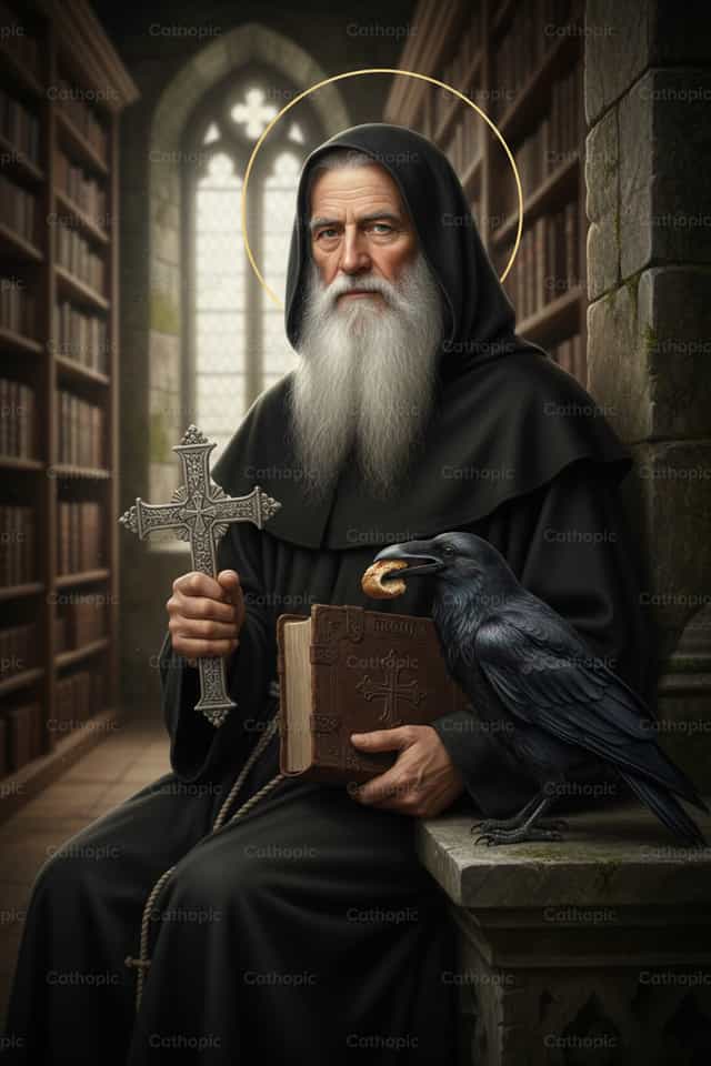 Saint Benoît de Nursie - Père des moines d’Occident - Images catholiques de stock - Photo de David Pleše