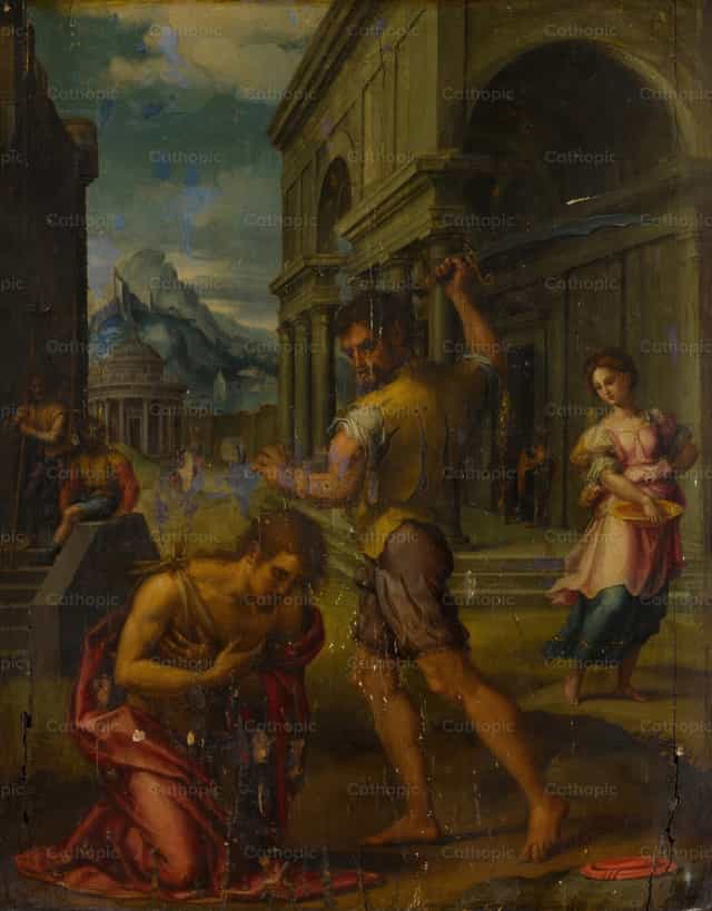 Beheading of Saint John the Baptist - Catholic stock images