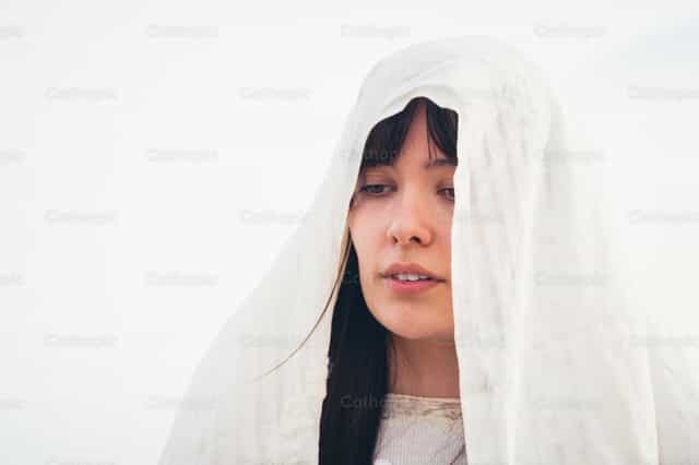 Mukha ng Mahal na Birheng Maria ng Fatima - Mga Catholic stock image