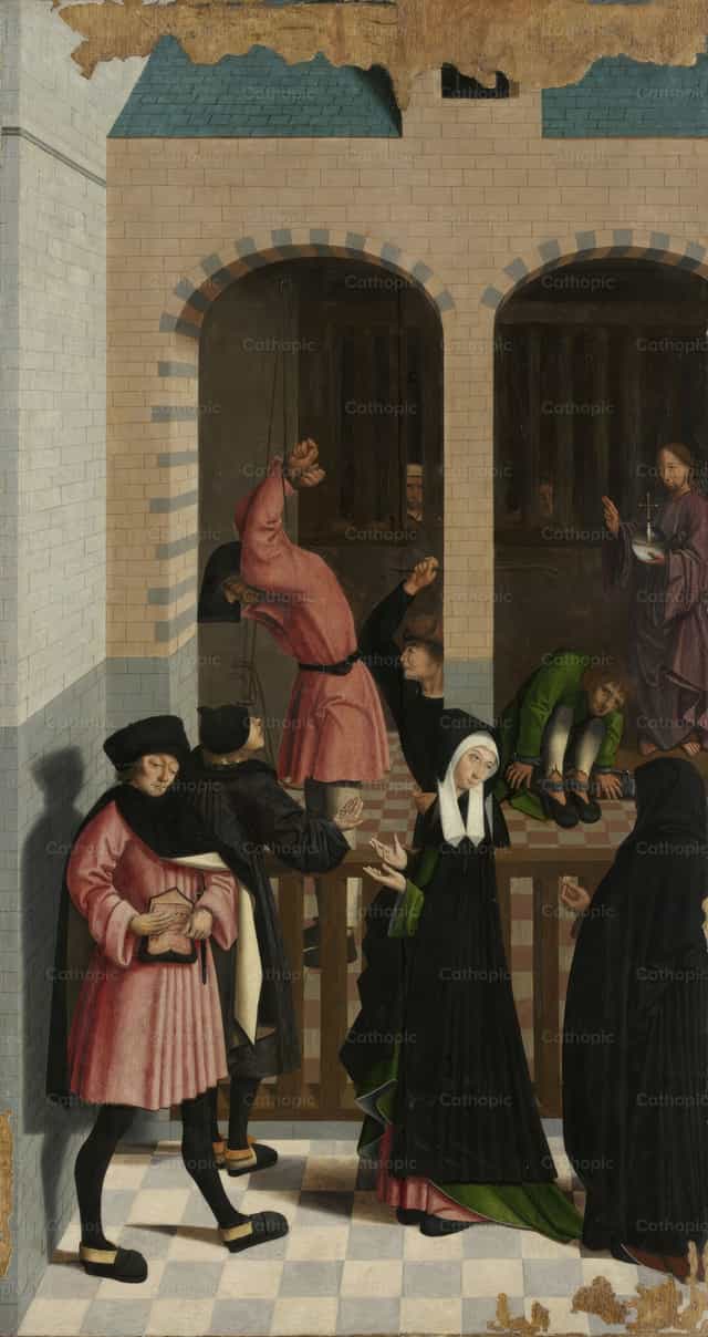 자비의 일곱 가지 행위. 7 – 죄수들을 위로하기 - 가톨릭 스톡 이미지 - 사진 제공 Restored Christian Art
