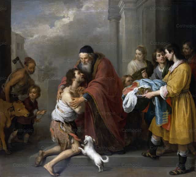 Ritorno del figliol prodigo - Immagini stock cattoliche