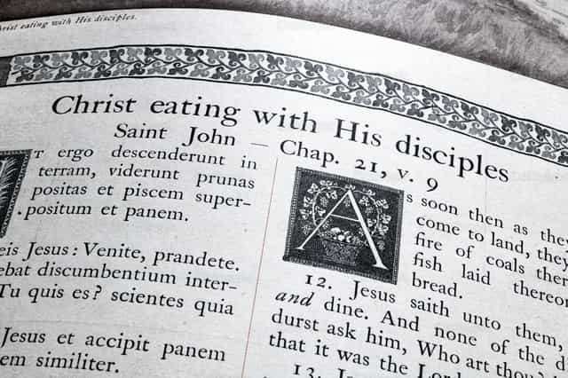 L’Évangile selon saint Jean, chapitre 21 - Images catholiques de stock - Photo de Bible and Art