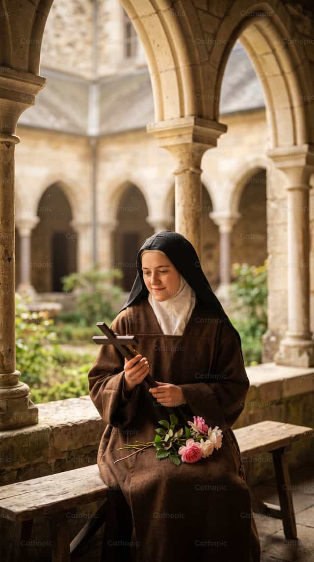 Heilige Thérèse vom Kinde Jesus - Katholische Stockfotos