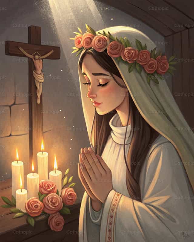 Sainte Rose de Lima - Images catholiques de stock - Photo de God Designer