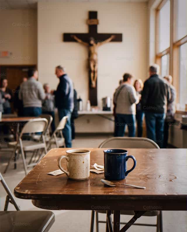Coffee in a Meeting Room - Catholic stock images - Photo by Noemí Márquez