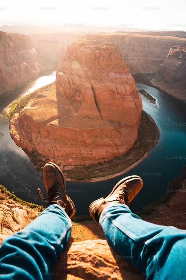 Youth in Horseshoe Bend - Catholic stock images