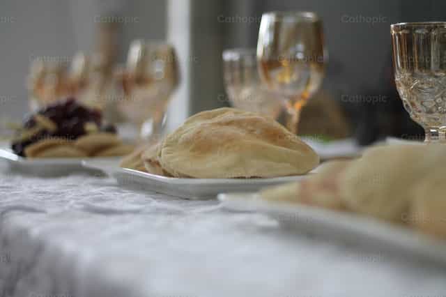 Mesa da Última Ceia - Imagens católicas de stock