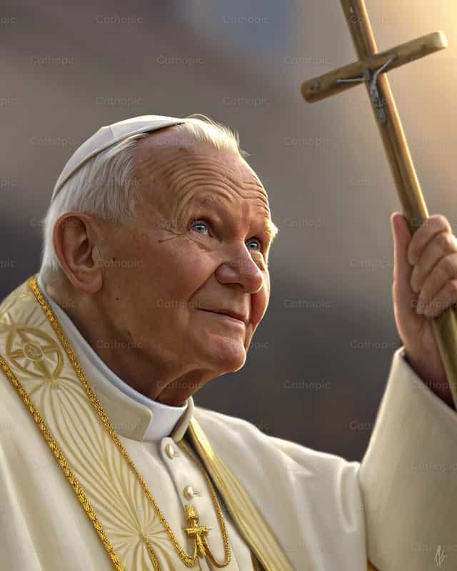 La Fe Inquebrantable de Juan Pablo II - Banco de imágenes católicas - Fotografía por God Designer