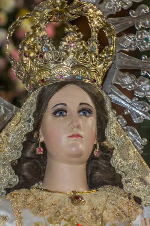Consecrated Image of Santa María de La Merced - Catholic stock images
