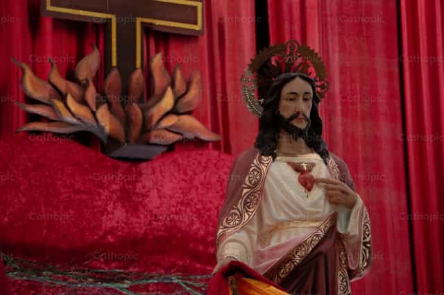 Detalle del Sagrado Corazón de Jesús - Banco de imágenes católicas - Fotografía por Carolina BR