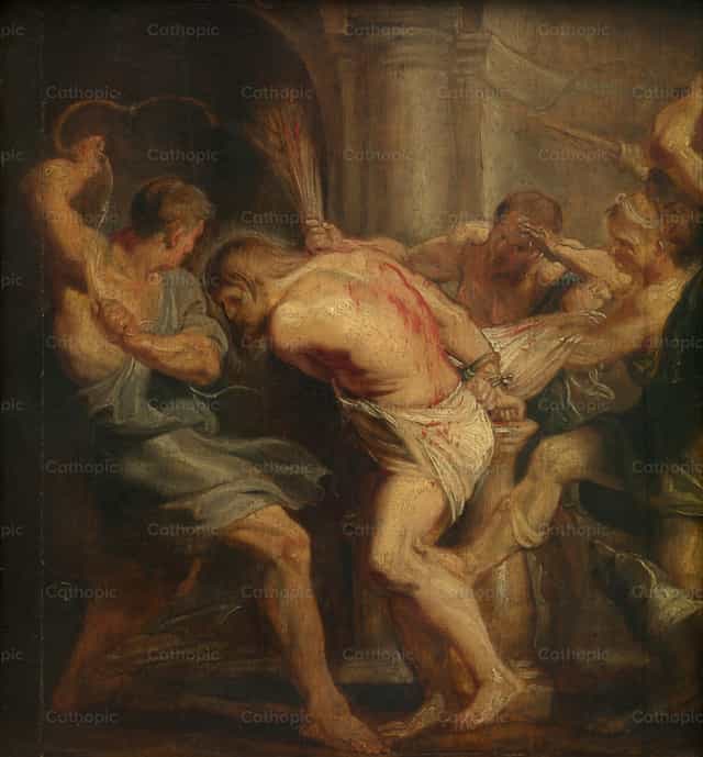 De geseling van Christus - Katholieke stockfoto's