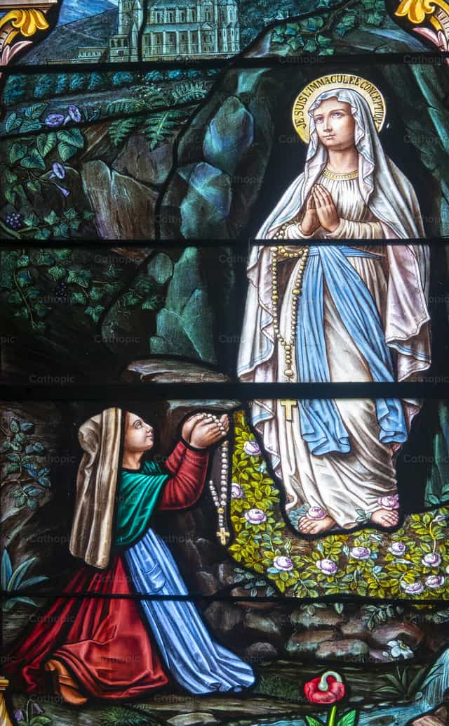 Our Lady of Lourdes - Catholic stock images