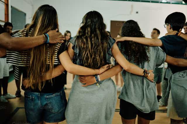 Teamwork - Catholic stock images