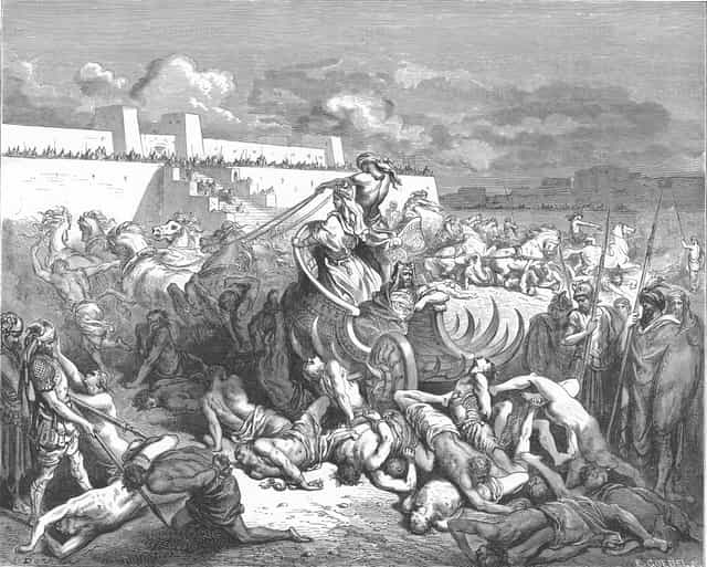 David ataca a los amonitas - Banco de imágenes católicas