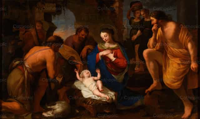 牧羊人的朝拜 - 天主教图库图片 - 摄影： Restored Christian Art