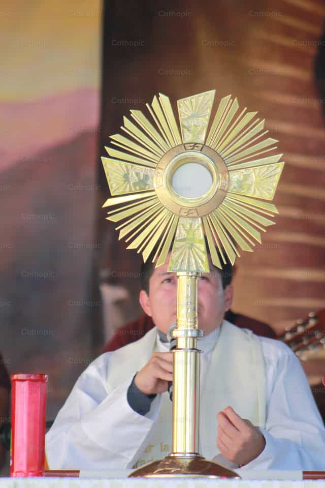 Orando en presencia de Jesús - Banco de imágenes católicas