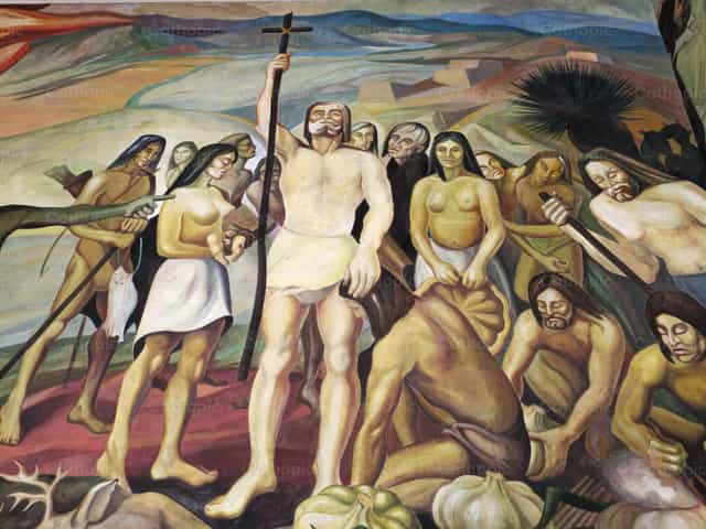 Mural del Palacio de Gobierno Chihuahua - Banco de imágenes católicas - Fotografía por juanplancarte