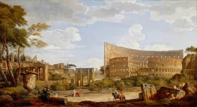 A Colosseum látképe - Katolikus stockképek