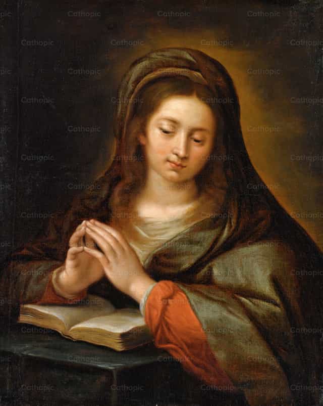 Ang Madonna sa panalangin - Mga Catholic stock image