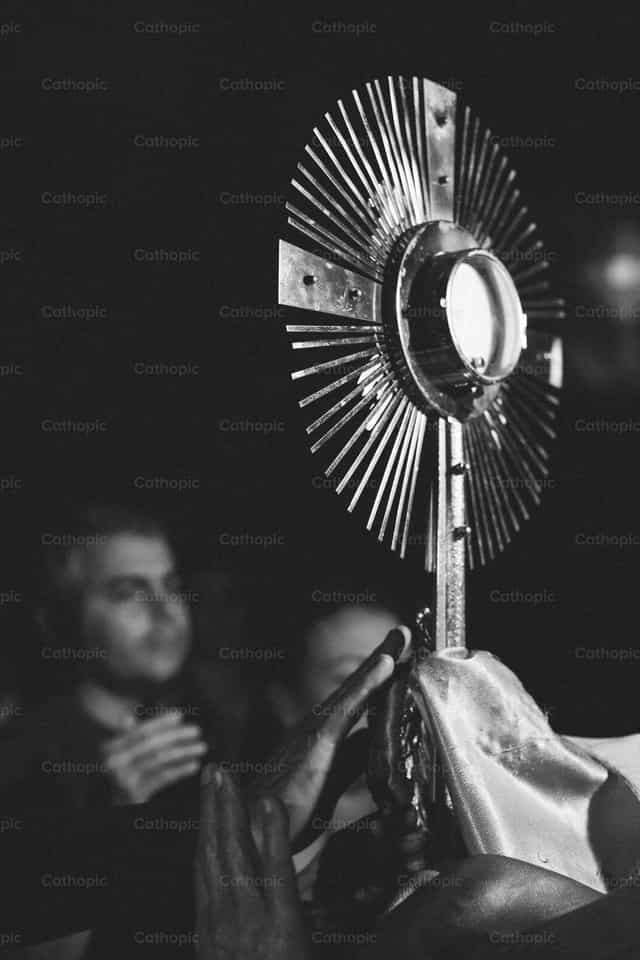 Conservation du Très Saint-Sacrement - Images catholiques de stock