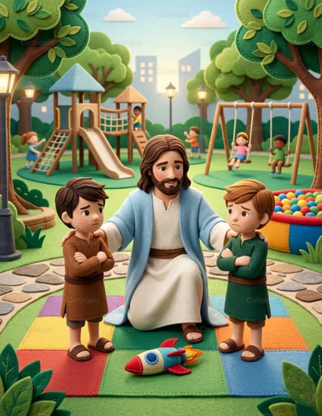 Patawarin ang mga pagkakasala at ang mga nakasakit sa atin - Mga Catholic stock image - Larawan ni Clina CG