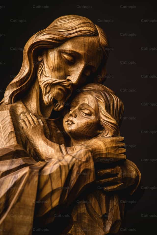 Saint Joseph et l’Enfant - Images catholiques de stock - Photo de Paola Rossinelli