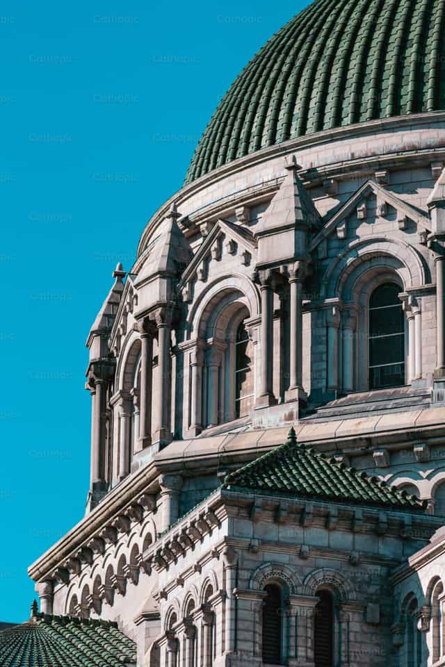 Dome ng Cathedral Basilica ng St. Louis, Missouri - Mga Catholic stock image