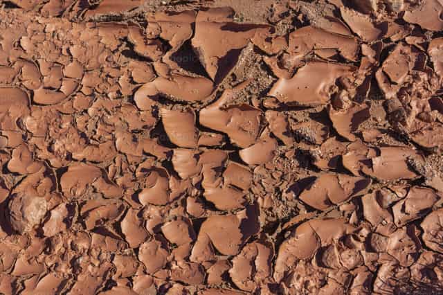 Terra vermelha na seca - Imagens católicas de stock