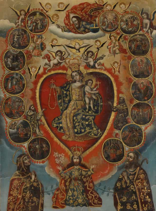 Das Heiligste Herz umgeben von Szenen aus dem Leben Christi - Katholische Stockfotos - Foto von Restored Christian Art