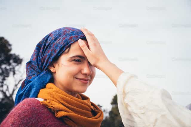 Pagpapala ni Birhen ng Fatima kay Santa Lucia - Mga Catholic stock image