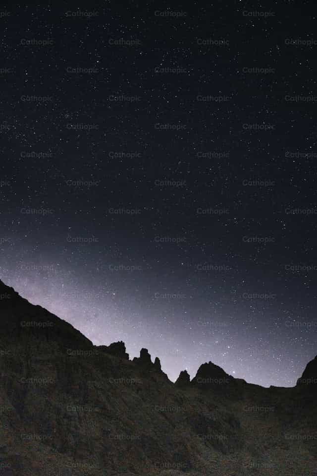 Notte stellata - Immagini stock cattoliche