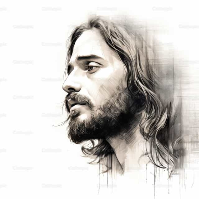 Visage de Jésus - Images catholiques de stock