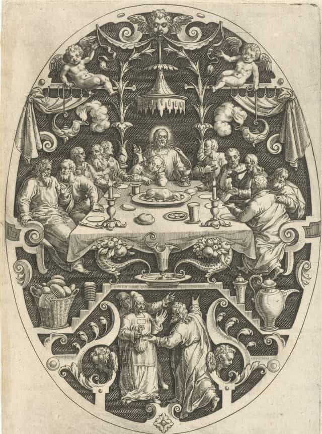 Het Laatste Avondmaal - Katholieke stockfoto's - Foto door Restored Christian Art