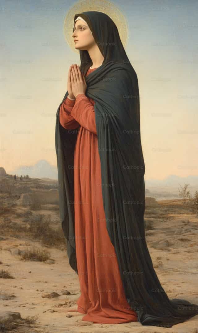 Maria - sa pag-iisa - Mga Catholic stock image