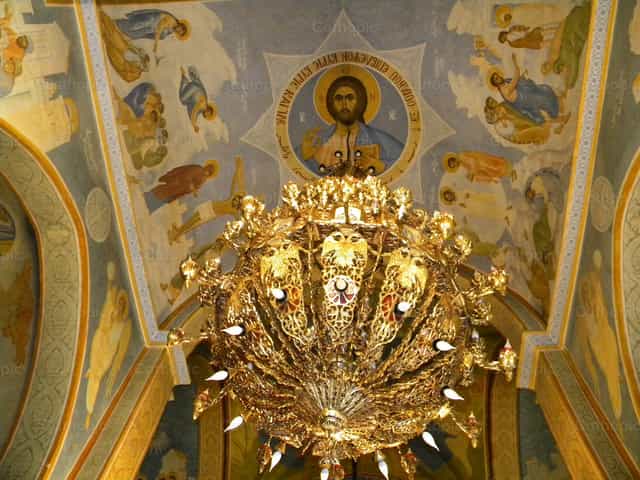 Interior da Igreja Ortodoxa Grega de Nazaré - Imagens católicas de stock - Foto de Mauricio Milano