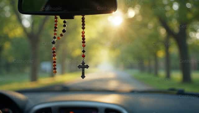 Cruz en el Auto - Banco de imágenes católicas - Fotografía por Noemí Márquez