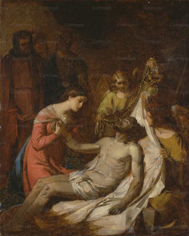 죽은 그리스도에 대한 애도의 연구 - 가톨릭 스톡 이미지 - 사진 제공 Restored Christian Art