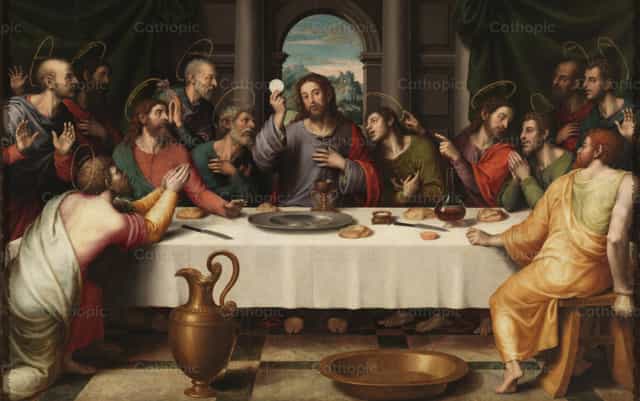 Ostatnia Wieczerza - Katolickie zdjęcia stockowe - Zdjęcie: Restored Christian Art