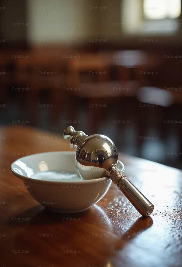L’eau bénite dans l’Église - Images catholiques de stock - Photo de Noemí Márquez