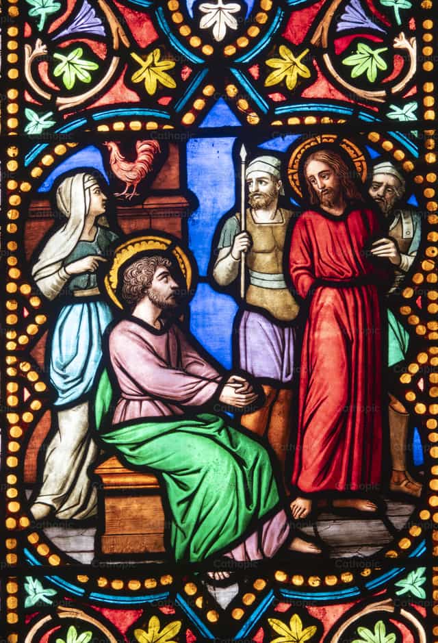 Die Verleugnung des heiligen Apostels Petrus - Katholische Stockfotos - Foto von Joan Sutter
