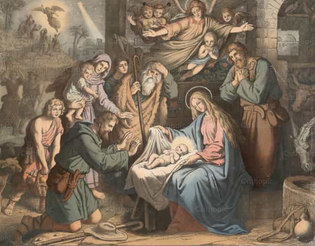 La naissance de Jésus - Images catholiques de stock