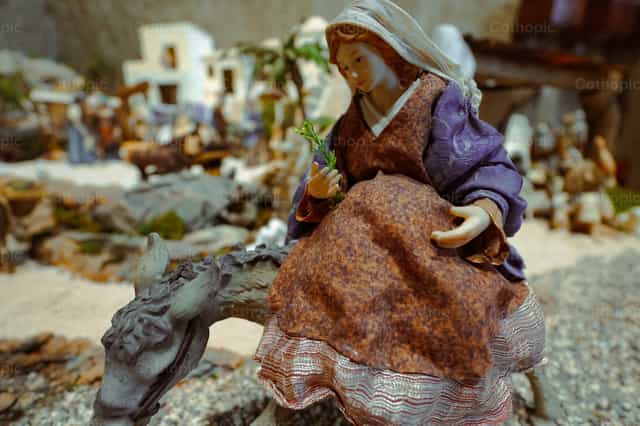 Virgen María en camino - Banco de imágenes católicas