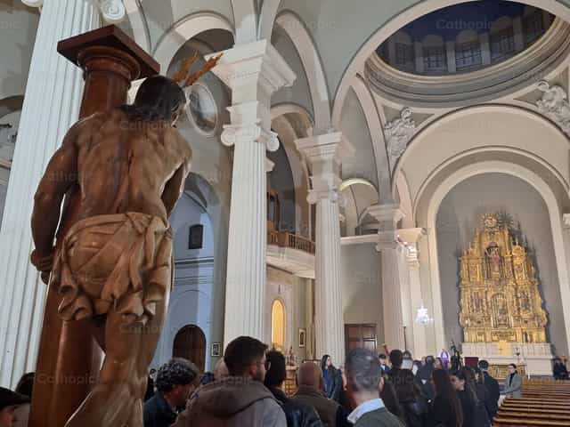 Recibimiento de la Columna - Banco de imágenes católicas - Fotografía por Irene Maciá Doménech